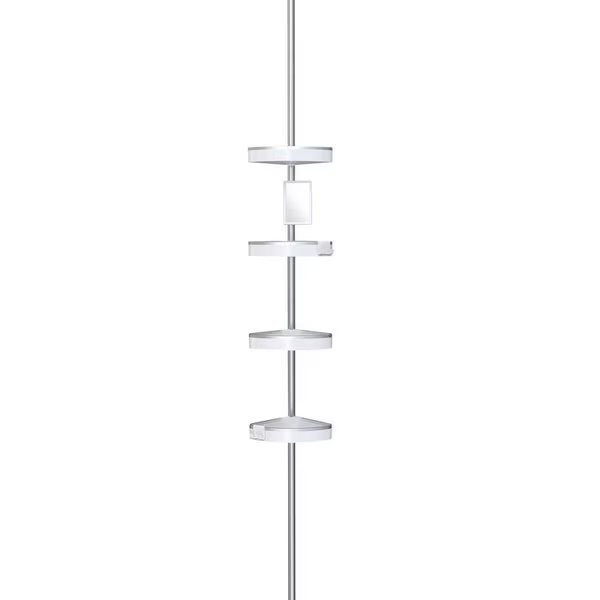 HiRISE 108 in. H X 8 in. W X 10.63 in. L White Tension Shower Caddy, Better Living, Mfr#: 70054